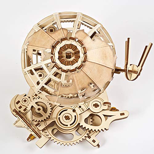 Image of UGEARS Globe 3D Wooden Puzzles for Adults - Wooden Model Kits for Adults Brain Teaser Puzzles Models for Adult to Build Mechanical Models Educational World Globes Puzzle Hobby Set