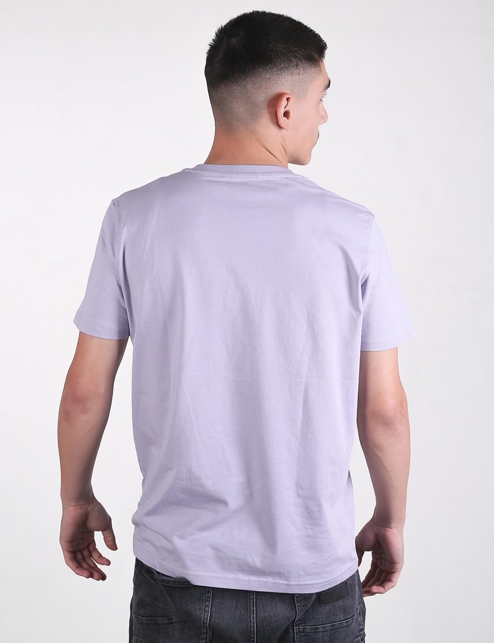 Organic Cotton Camiseta con Estampado Icon, Lavanda, M