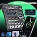 12-Channel Audio Mixer with 99 Sound Effects for PC,Portable Sound Mixing Console with Bluetooth USB Recording Input for Live Streaming,Podcasting,DJ Show (12-channel)