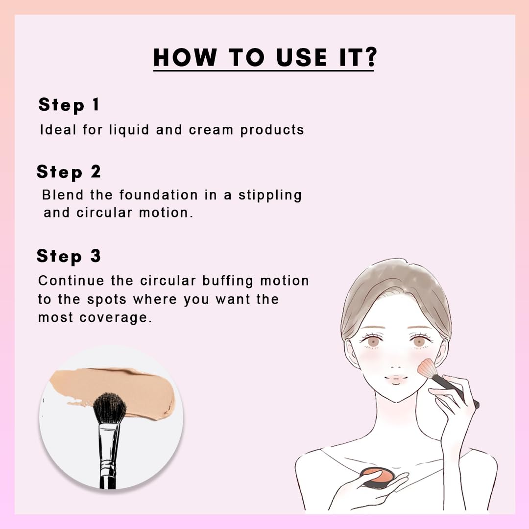 Cuffs N Lashes F019 Small Concealer Brush | Precision Makeup Brush for Spot Concealing &Under Eye Coverage | Soft Bristles | Handmade in India | Cruelty-Free &High Performance - Image 8 thumbnail