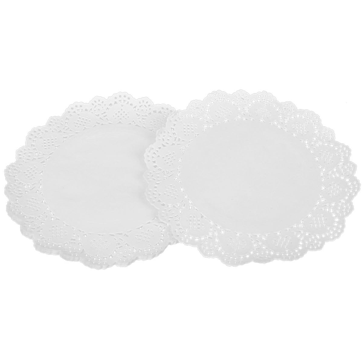 Blondas de papel INOOMP redondas de encaje blanco con 180 unidades para pastelería y repostería