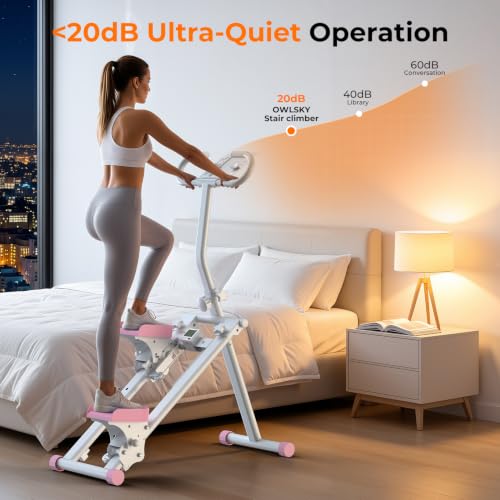 Image of OWLSKY Stair Stepper for Home,Vertical Climber Exercise Machine with Stable Triangular Frame, Smooth & Quiet Motion, Full Body Workout Equipment