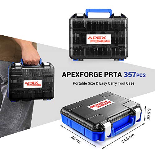 Rotary Tool Accessories Kit, APEXFORGE 357 Pieces 1/8\"(3.2mm) Diameter Shanks Universal Fitment for Easy Cutting, Grinding, Sanding, Sharpening, Carving and Polishing-PRTA - Thumbnail 2