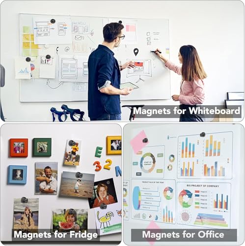 Image of Mini Fridge Neodymium Magnets with a Storage Box Cone Handle for Kitchen Magnetic Board Whiteboard Noticeboard and Office Craft (12)