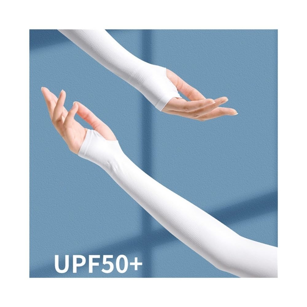 Armstulpen mit LSF 50+, atmungsaktiv, schnelltrocknend, für Laufen, Sportbekleidung, Sonnenschutz, lange Armabdeckung, Radsport