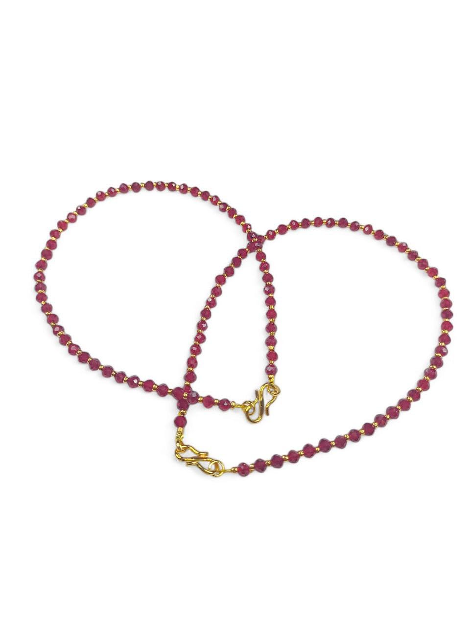 Red crystal beads with Gold-Tone Clasp Anklets, 30 cm length-picture-56