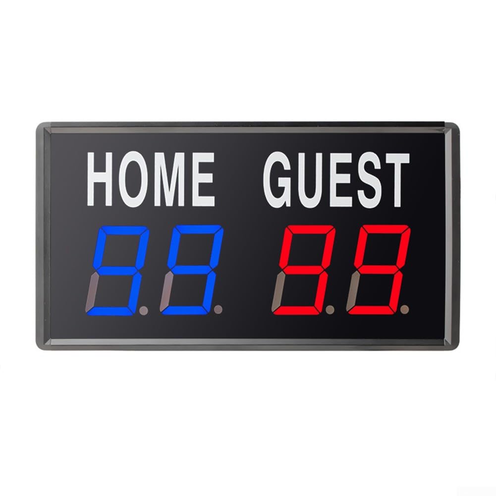 SCOREboard für SCORE Keeper, tragbare LED-Tischplatte, elektronisch, digital für Scoreboards mit Fernbedienung für Basketball, Tischtennis, Volleyball, Tischtennis, Sport