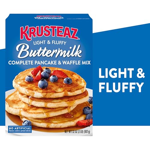 Krusteaz Light and Fluffy Buttermilk Complete Pancake Mix, Waffle and Pancake Mix, Just Add Water, 32 oz Box - Image 3