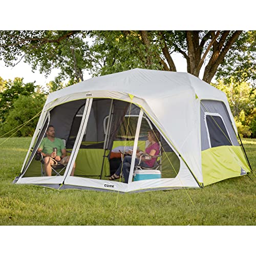 Core 40036 10 Person Instant Cabin Tent | 2 Room Huge Tent With Screen Room For Family With Storage Pockets For Camping Accessories | Portable Large Pop Up Tent thumb #1