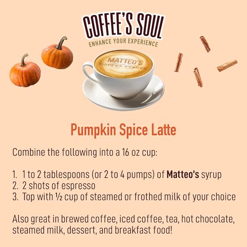 Matteo's Sugar-Free Pumpkin Spice Syrup, 33.8oz