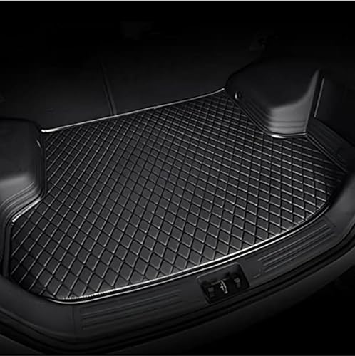 Only Base Car Boot Mat for Jeep Grand Cherokee 2023-24 Custom Fitted Car Trunk/Boot Mat/Dicky Base Mat | Leather Car Trunk Mat (Black with Black)
