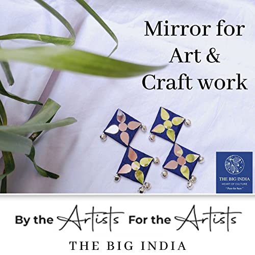 Image of Ceramic Cones & Mirror for Arts & Crafts, Lippan Art, Mandana Art, Texture, Pottery, Liner, DIY Decorative Purposes Kit for Artist, Hobbyists, Boys, Girls Above 5 Year+ (10 Cone & 7 Mirror)