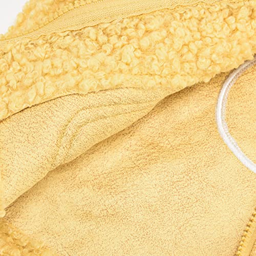 Getuback Baby Girls Boys Fleece Leather Jackets Outwear Yellow 12M #TOP4