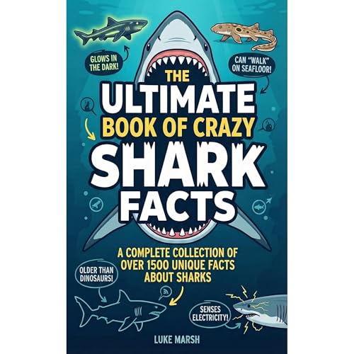 The Ultimate Book of Crazy Shark Facts Audiolibro Por Luke Marsh arte de portada
