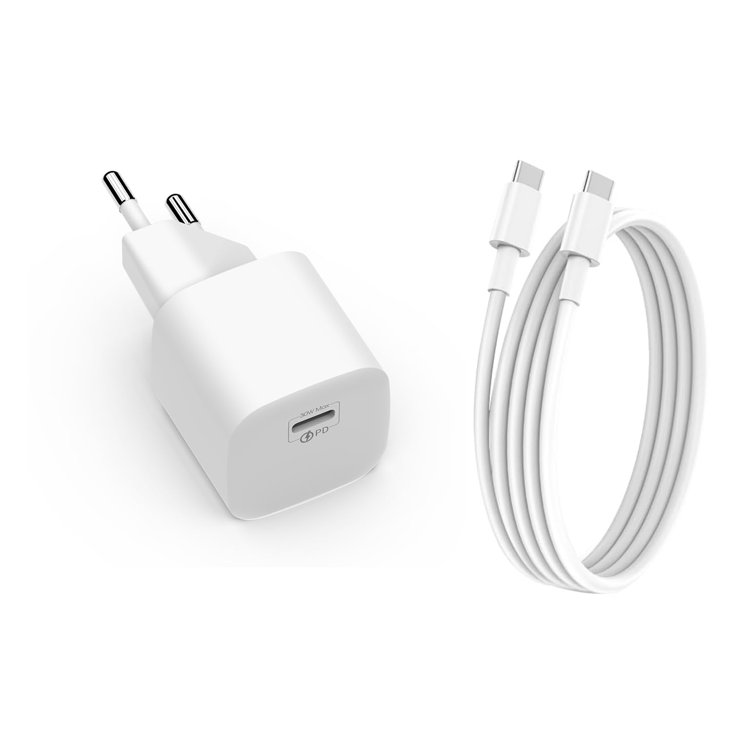 HSSNS 30W Ladegerät USB C mit Schnellladekabel, USB c Charger