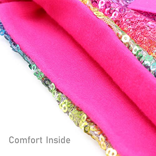 Cilucu Baby Girls Shorts Toddler Sequin Shorts Sparkles On Both Sides Hot Pink Rainbow 12 Months #TOP5