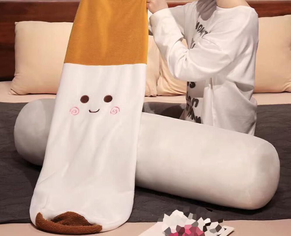 pillow man rolling cigarette Amazon.com: WeiWeiLee Cigarette Shaped Round Roll Pillow Side Sleeping  Cylinder Long Bolster Pillow Washable Cervical Neck Roll Pillow (Orange,  65×12cm/25.59