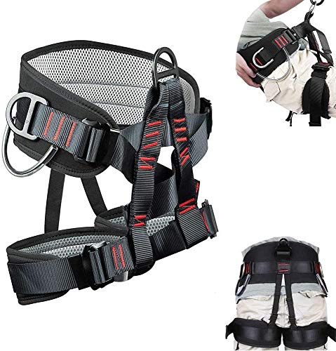 Adjustable thickness climbing harness half body harnesses for fir…