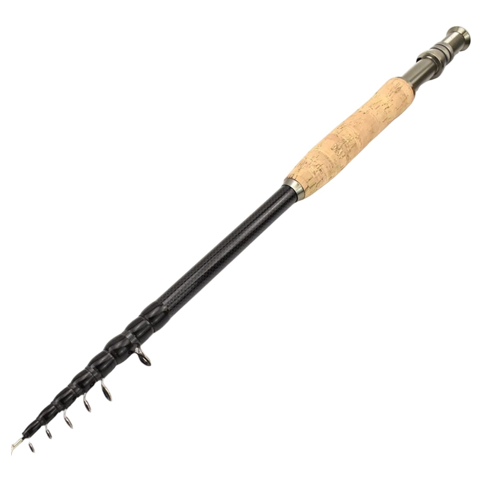 Telescopic Fishing Rod 7.9Ft Portable Lightweight Carbon Fly Fishing Rod with Soft Handle for Outdoor
