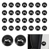 Hovom 30PCS Car Door Shock Absorber, Anti-Collision Car Door Shock Absorbing Cushion Gasket, Automotive Silicone Doors Protection Sticker, Universal Vehicle Doors Impact Absorber (Car Logo)