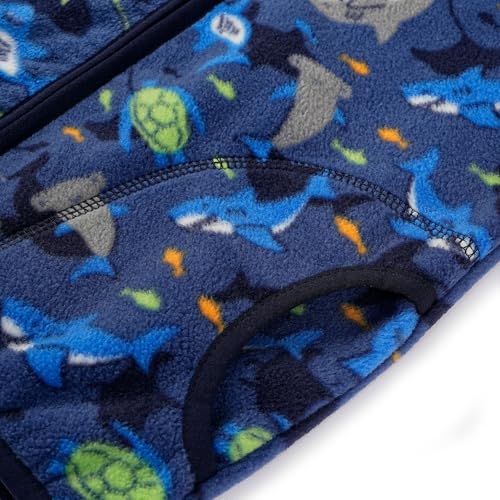 Image of Toddler Boys Girls Fleece Jacket Lightweight Fall Spring 2-12 Years | Soft Anti-Pilling Fleece, Easy Zip-Up, Hand-Warm Pockets, Windproof Stand Collar, Wear Alone or as Layer, Ideal for School
