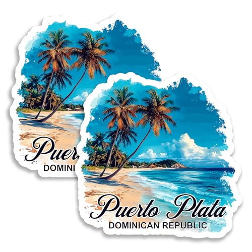 Magnetos Decorativos Puerto Plata Pack 2 de 4 Pulgadas
