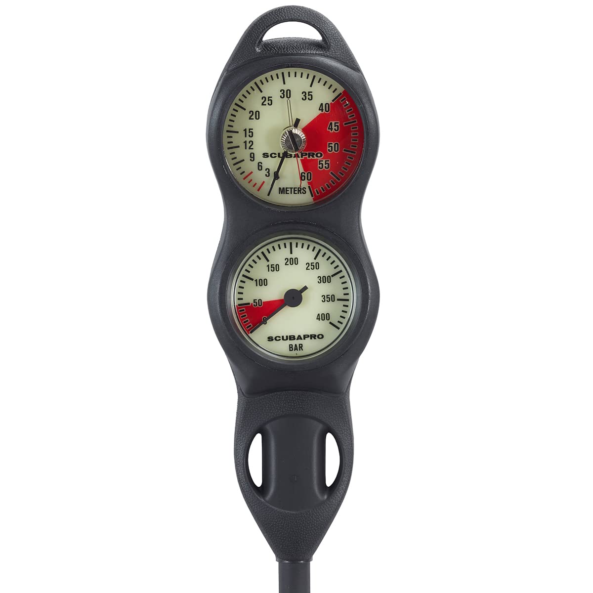 SCUBAPRO 2-Gauge U-Line Tauchkonsole mit Manometer und Tiefenmesser, Metrische Anzeige, Kunststoff