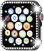 Henstar Compatible with Apple Watch Case 38mm, Compatible with iWatch Face Bling Crystal Diamonds Plate Cover Protective Frame Compatible with Apple Watch Series 3/2/1 (Black, 38mm)