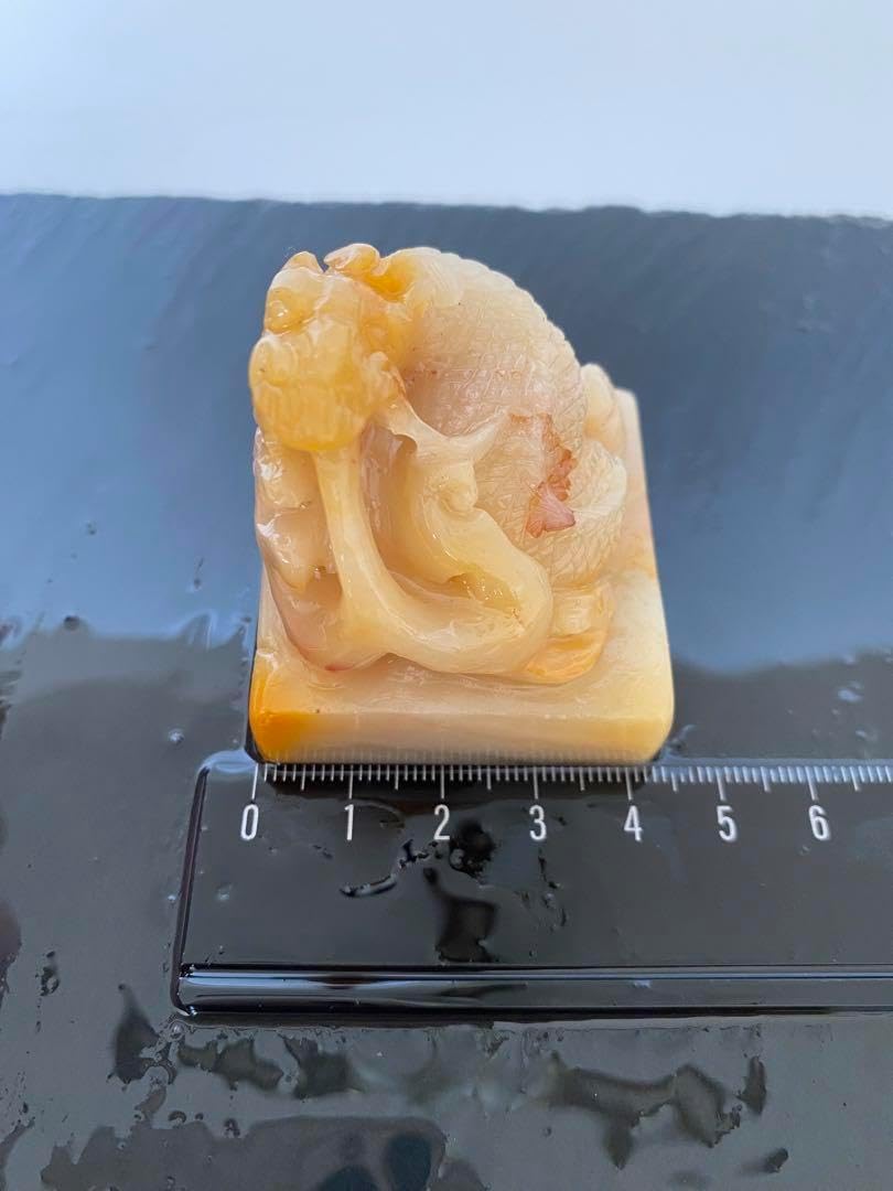 福】ラオス石 桃花 鳥虫篆 篆刻 印材 印石 落款 遊印 雅号 書道 象