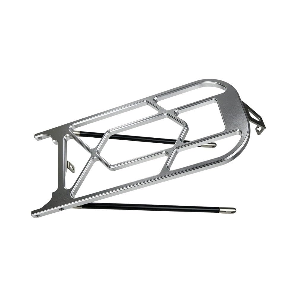 Brompton-Gepäckträger aus Aluminium, zusammenklappbar, 25 kg Tragkraft, mit Rad-Option (schwarz)