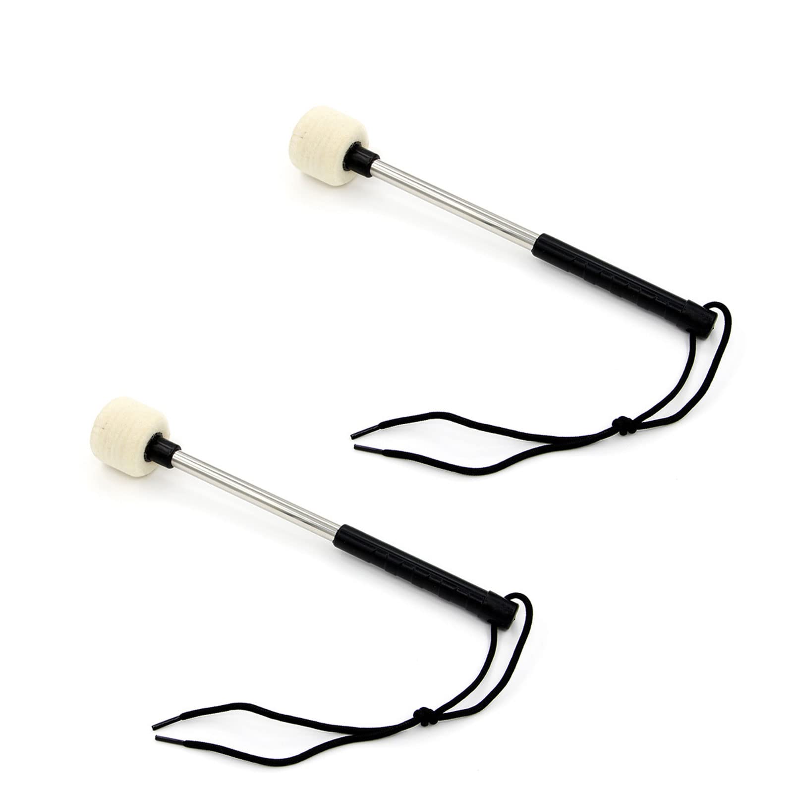 rflaueo 2pcs Bass Drum Mallet Drum Stick With Wool Felt Timpani Sticks for Drum Music Enthusiast Band(U69-2)