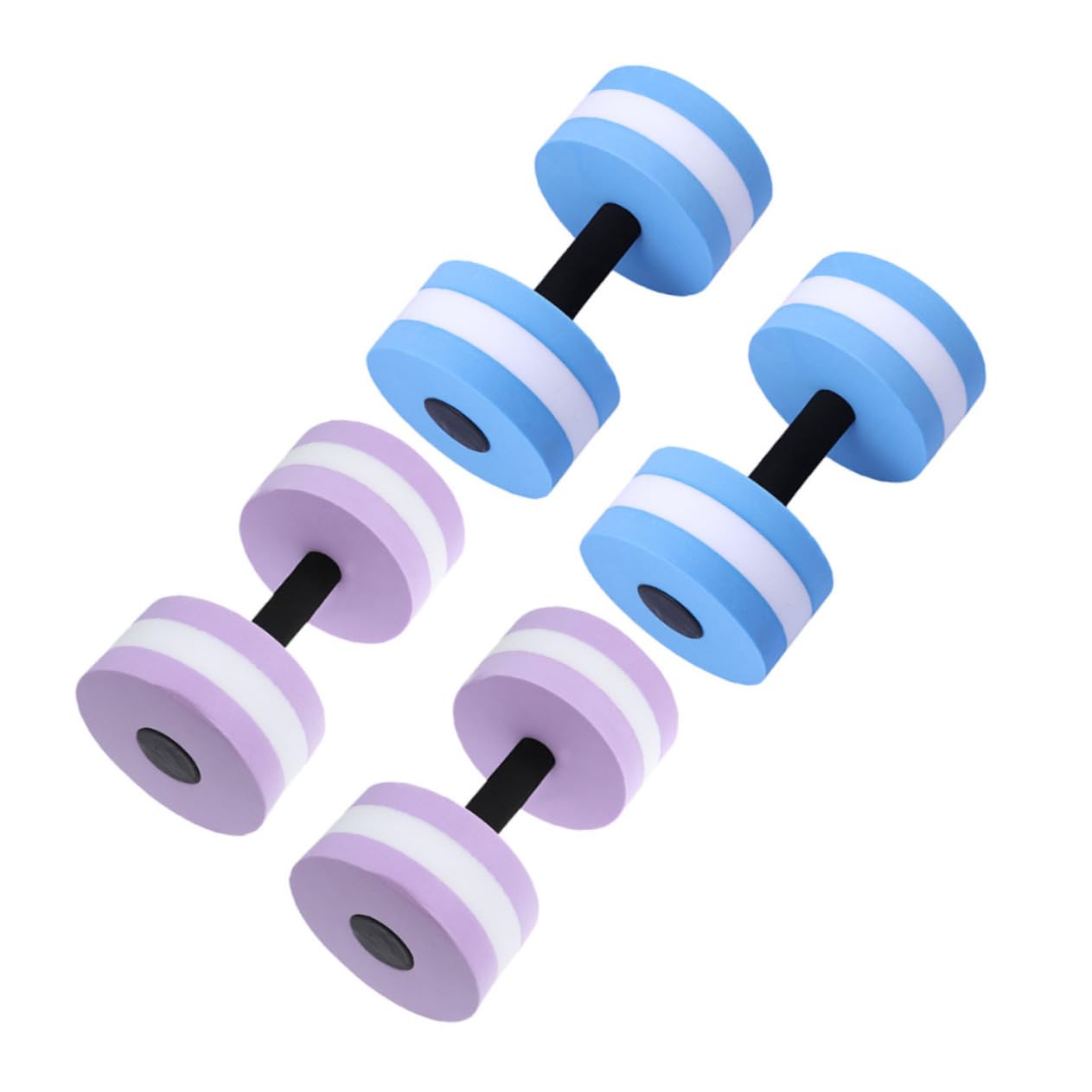 Toddmomy 2Pcs Eva Floating Dumbbells for Pool Fitness Durable Water Barbells Purple White Blue White for Swimming Spa Aquatic Exercise Equipment Enhance Arm and Shoulder Strength