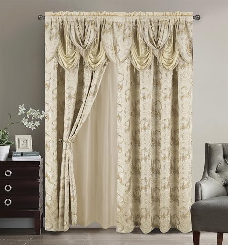 Listado de Cortinas con cenefas los mejores 10. 4 Cortinas con cenefas marca GLORY RUGS