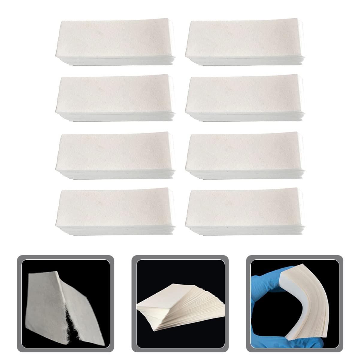 3 Set Di Carta Assorbente Per Laboratorio Chimico Filtro Di Rimozione Carta Per Materiale Scolastico Confezione Rettangolare 8 Confezioni*3