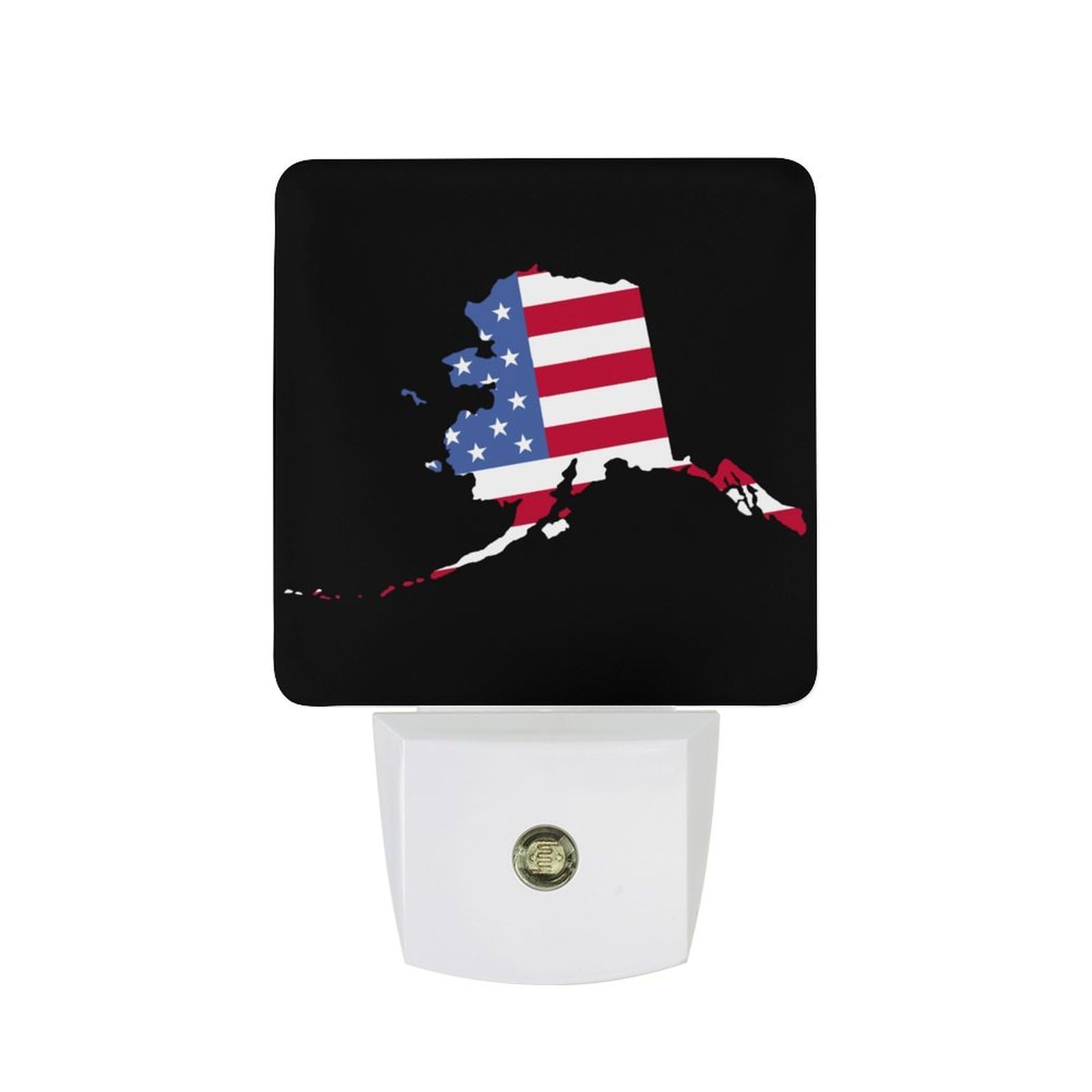 Nqrxadcrt Style Alaska State Map Flag Night Light Plug In Wall Lights Bedside Lamp Bedrooms Home Hallways Decoration