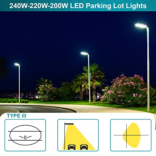 HiBay MAX 240W Parking Lot Lighting Dusk to Dawn LED Flood Light Outdoor - image 6