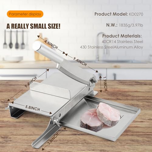 CGOLDENWALL-Manual-Meat-Slicer-Meat-Bone-Cutter-Machine-Chinese-Medicine-Jerky-Slicer-Rib-Chicken-Fish-Frozen-Meat-Vegetables-Deli-Food-Slicing-Machine-Home-Cooking-Use