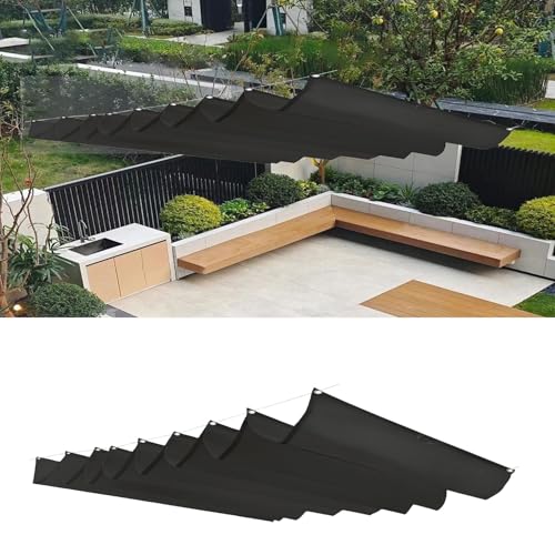 Voile d'ombrage rétractable et imperméable résistant aux déchirures - 2