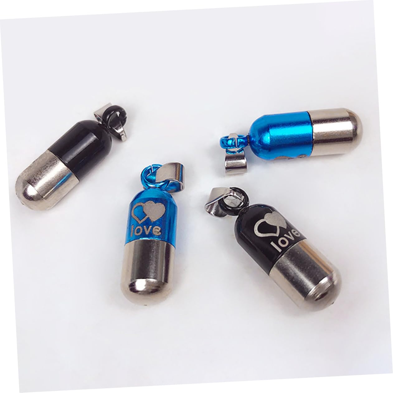 ifundom 2pcs Shaped Pet Identity Plate Durable Lost Address Storage Pendant for Dogs Cats Lightweight Hanging Decoration Black Blue