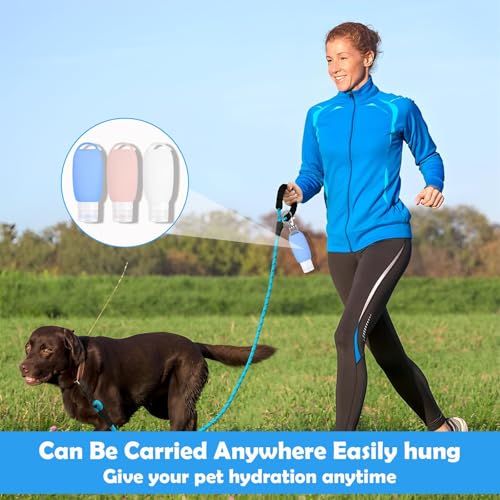 Hongoen 3 PCS Futtertube Zum Befüllen Hund,BefüllenHund Nassfutter Silikon Reiseflaschen,Futtertube Hund,Futtertube,Futtertube HundBefüllbar mit Ausziehbarer Haken,fürHundetraining als Belohnung