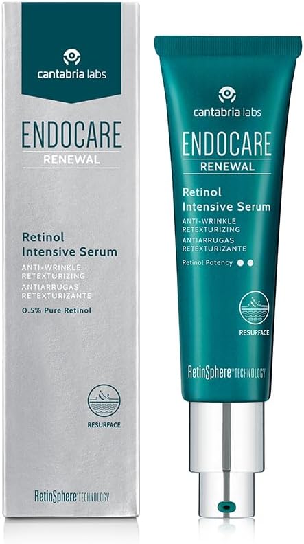 CANTABRIA LABS Endocare Renewal Retinol Intensive Serum (0.5% Pure Retinol) 30ml Formulated in Micro Sponges in Anhydrous Texture: Anti-Wrinkle Retexturizer