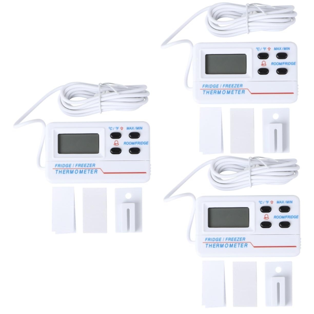 3pezzi Termometro Professionale Per Frigorifero e Congelatore Allarme Per Temperature e Basse Termometro Per Uso Ed Design Compatto e Precisione