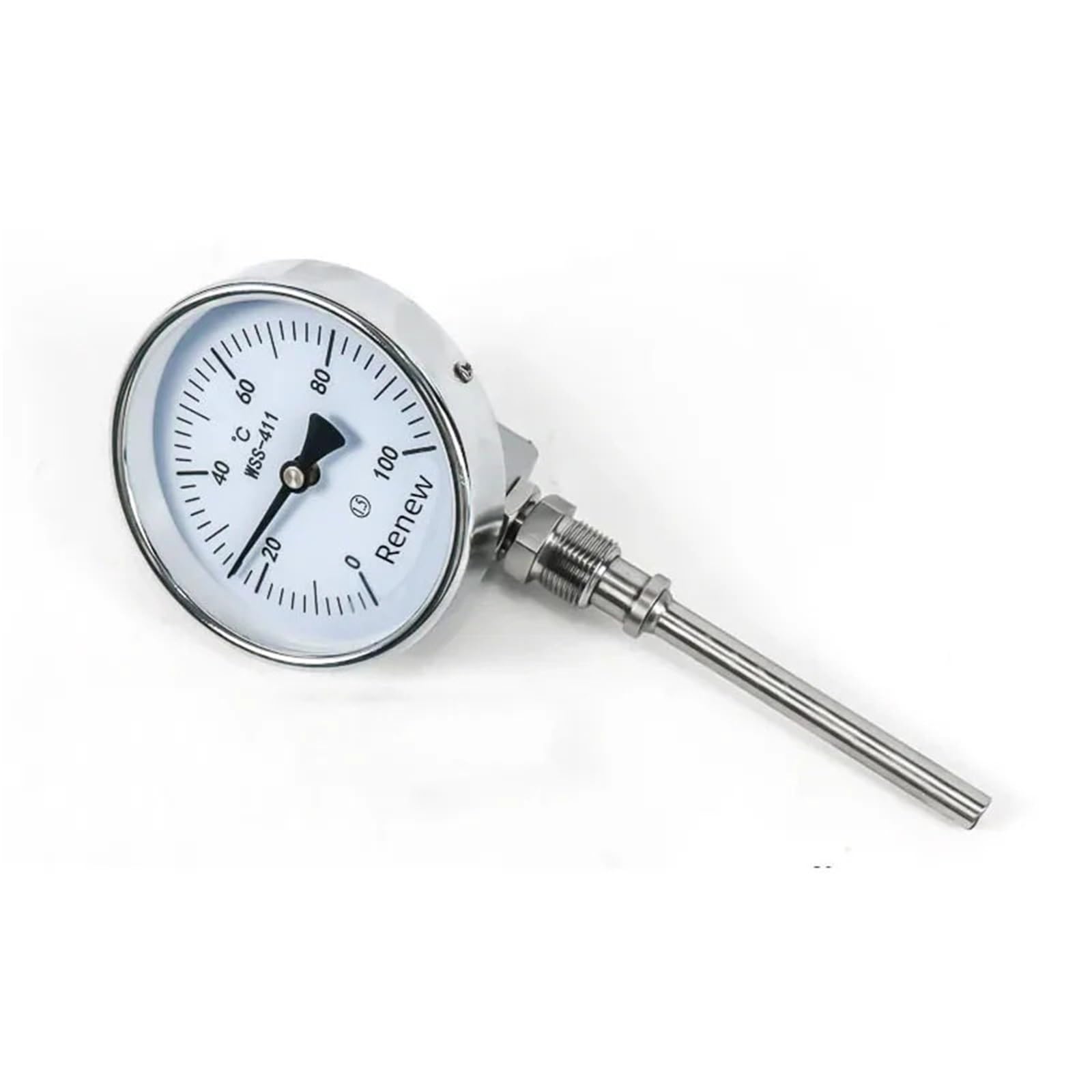 Termómetro bimetálico enchufable de Alta Temperatura, tubería de Aire Acondicionado de Caldera Industrial, 500 Grados(Radial 0-150C-100mm)