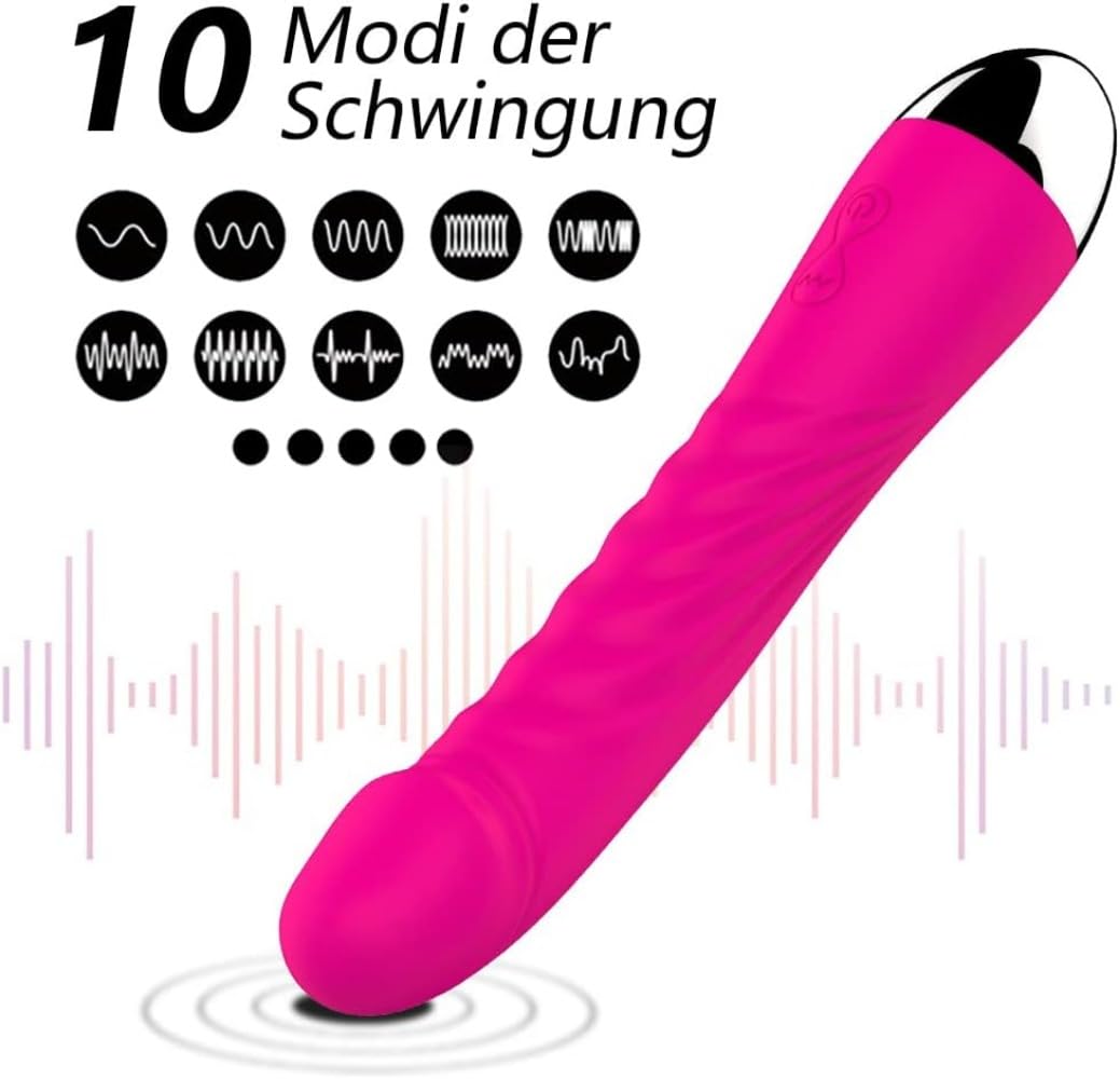 Vibratori, dildo realistici e vibratori, vibratori in silicone con 10 modalità di vibrazione, giocattoli erotici
