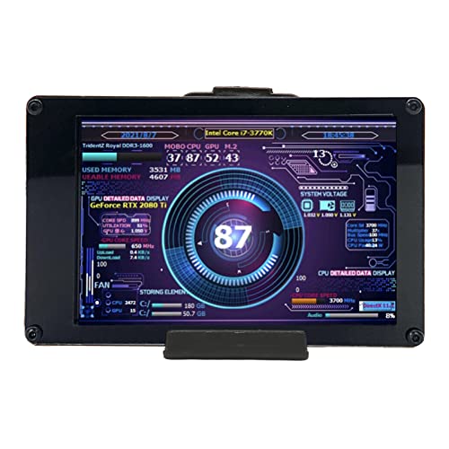 Image of Computer Temp Monitor, 3.5 Inch USB Mini Sub Screen, Temperature Display, PC CPU GPU Data Monitor, for , Linux, for Horizontal Vertical