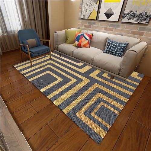 Tapis cuisine antidérapant gris jaune pour sécuriser vos sols - 2