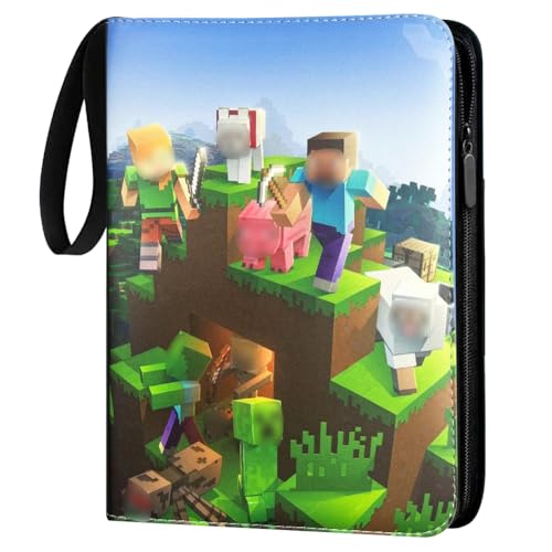 IFHDO 4 Taschen Kartenhalter Album,mit 400 Taschen Sammel kartenbinder,Ordner für Miner Karten,Album Heft Ordner Buch Taschen,Kompatibel mit diversen ideal zum Aufbewahren von Heften für Karten