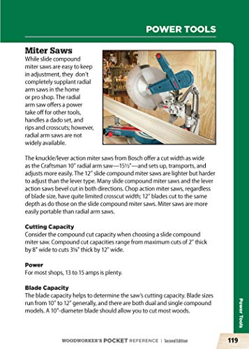 Woodworker's Pocket Reference, Second Edition: Everything a Woodworker Needs to Know at a Glance (Fox Chapel Publishing) Handy 5"x7" Woodworking Guide to Wood, Hardware, Tools, Shop Math, and More - Image 7