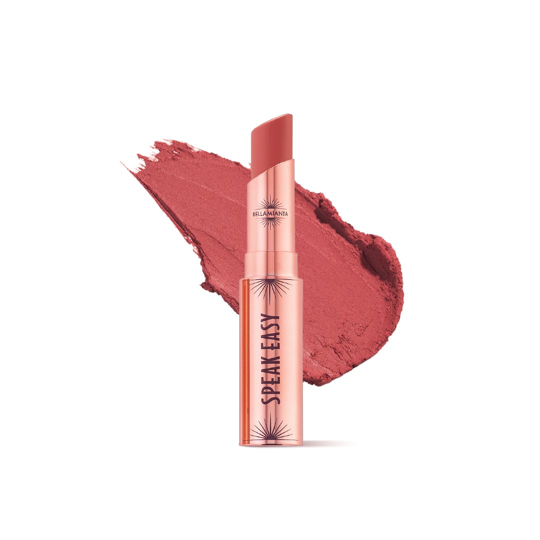 Bellamianta Speak Easy Lipstick Collection, 9 Romantic Shades, Cocoa Butter and Jojoba Oil Enriched, 3g, Long-lasting Transfer-Resistant Formula, Moisturising Cream Finish (Beneath The Sheets)