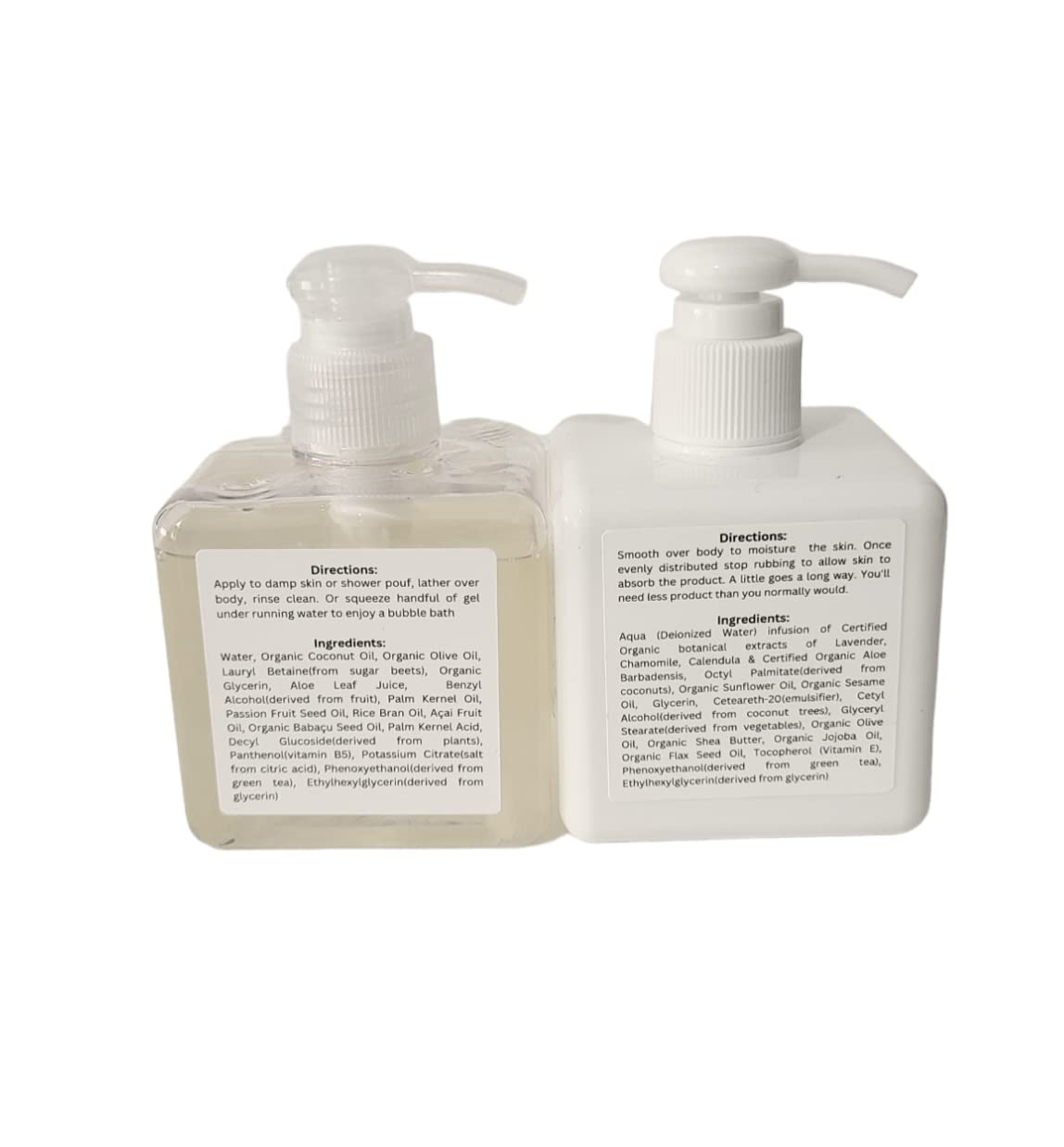 Oakmoss Organic Body Wash & Body Crème Set (8 Oz Body Wash & Crème Bottles)